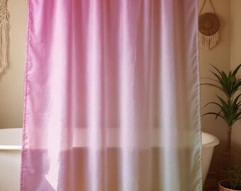 Pink Mint Ombre Shower Curtain - Waterproof Recycled Polyester