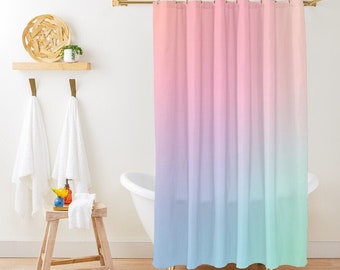 Colorful Shower Curtain, Holographic Curtain, Boho Decor, Abstract Shower Decor, Eco-Friendly Material, Abstract Decor, With Hooks Included