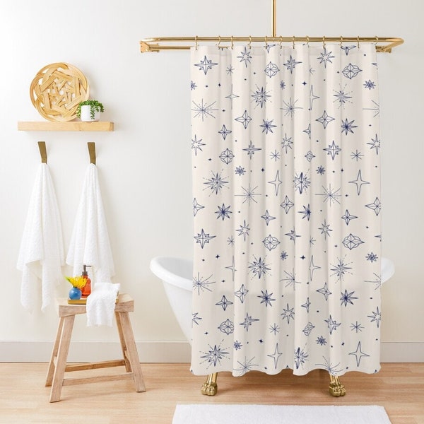 Magical Pattern Shower Curtain Abstract Patterns Trendy Shower Curtain Eco-Friendly Waterproof Abstract Boho Decor With Hooks Included
