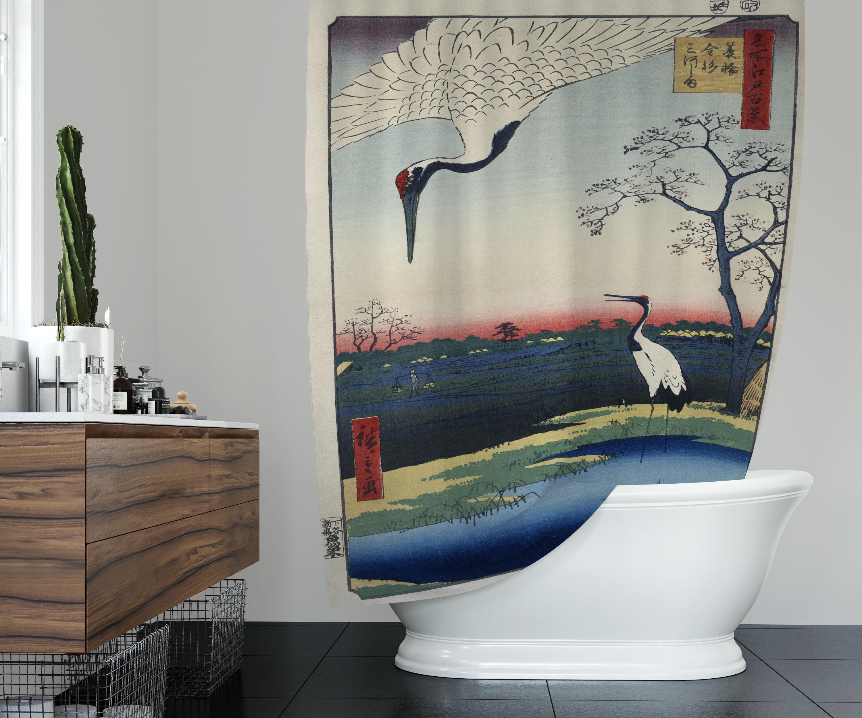 Cortina Para Baño Impermeable Poliester Lavable 12 Ganchos