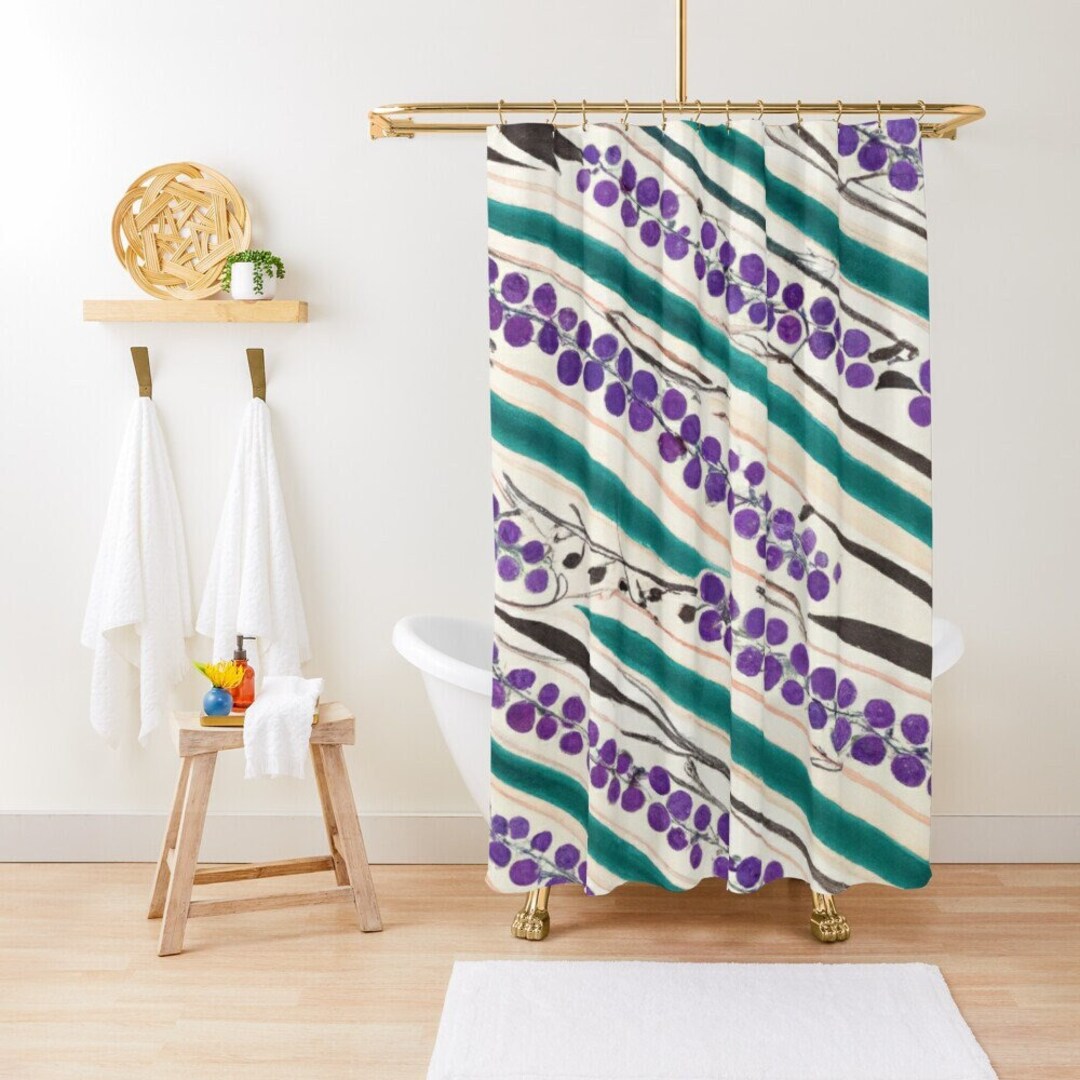 Art Shower Curtain Art Nouveau Shower Curtain Eco Shower Etsy