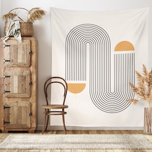 Scandinavian Mid-Century Tapestry, Abstract Patterns, Modern Wall Hanging, Cozy Wall Art, Mid-Century Decor, Minimalist Scandinavia Tapestry
