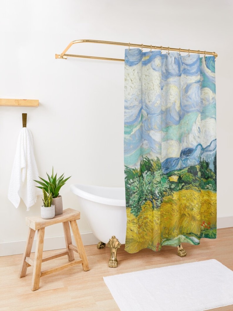 Art Shower Curtain. Van Gogh Decor Farmhouse Shower Curtain Etsy