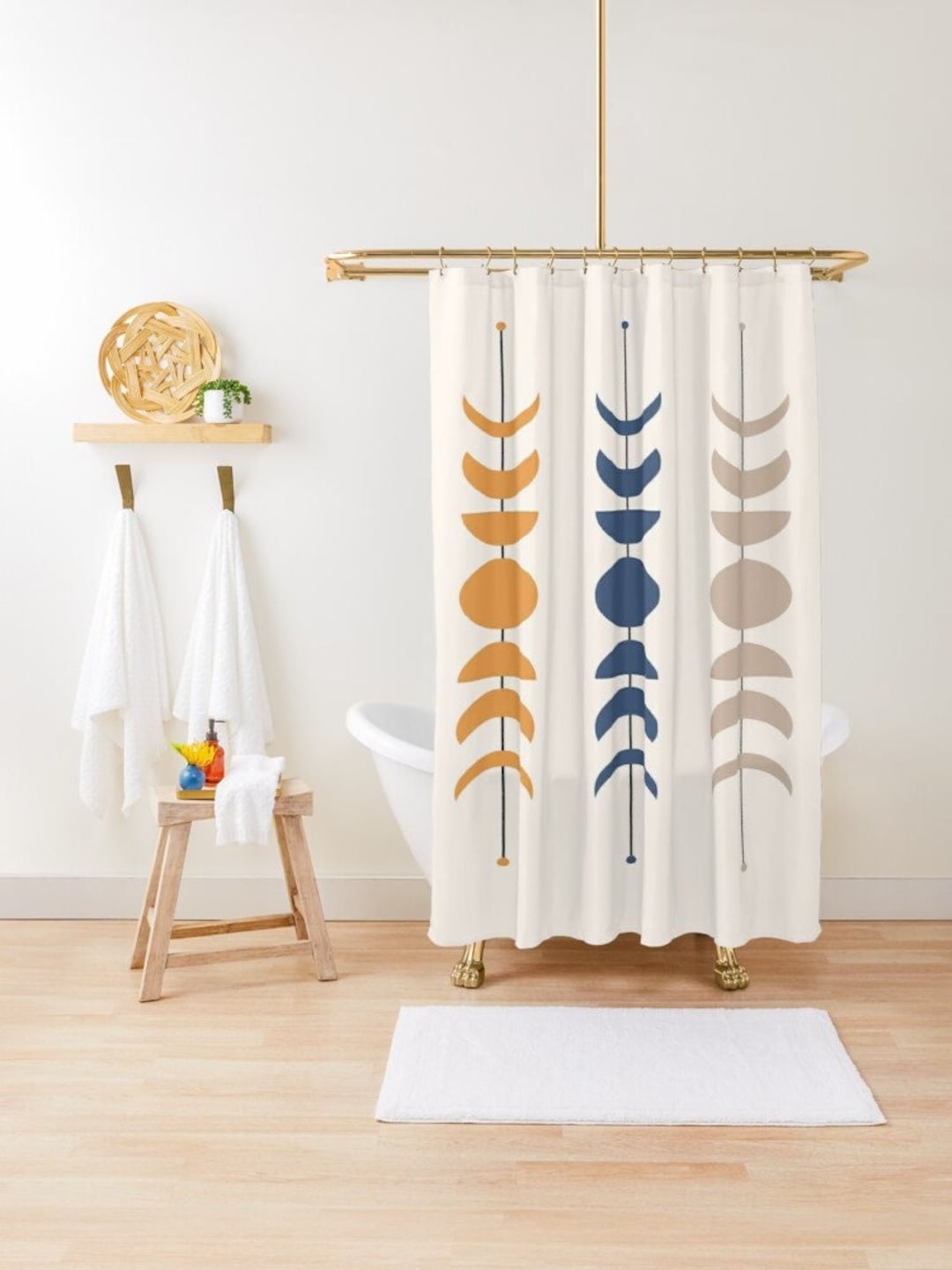 Mid Century Modern Shower Curtain Hooks: Stylish & Functional Bathroom Decor