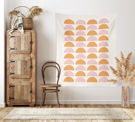 Mid century modern wall tapestry hot sale