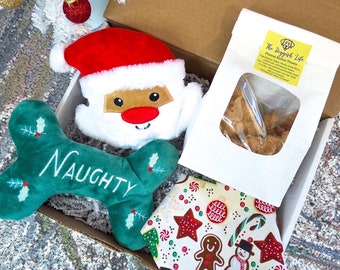 Dog Box, Puppy Box, Dog Christmas Gift, Dog Mom Gift, Dog Christmas Toys, Dog Gift Basket, Christmas Dog Gift Basket, Dog Stocking Stuffers