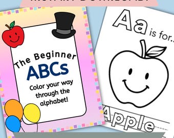 ABCs Coloring Pages | A-Z Alphabet Printable for Kids (Digital Download)