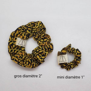 Big darling, hair elastics in 100% cotton fabric and ultra soft for the hair. Several patterns available image 2