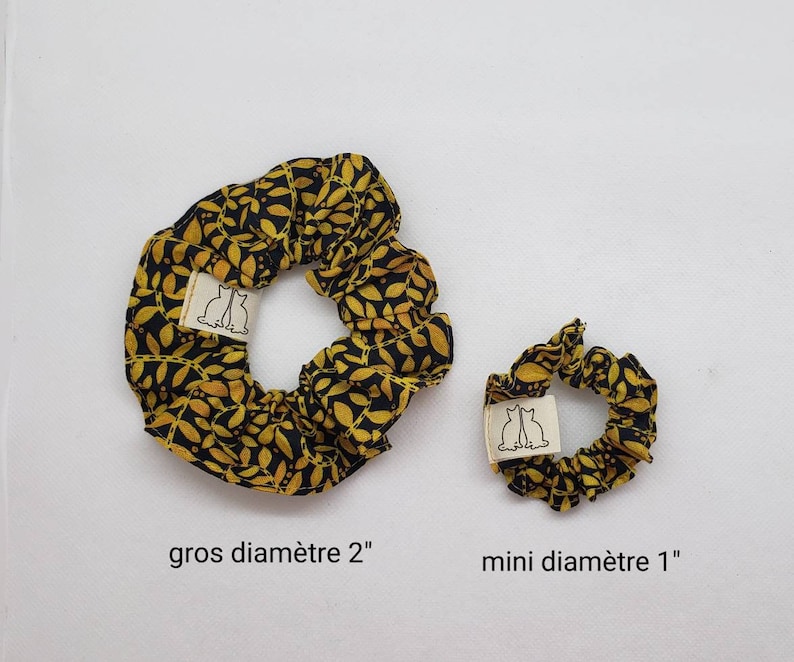Big darling, hair elastics in 100% cotton fabric and ultra soft for the hair. Several patterns available image 2