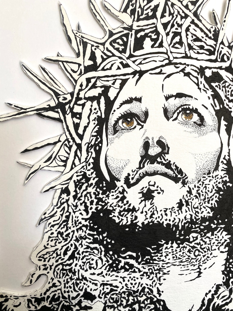 Jesus Max 57% OFF Christ Original Art Reference 3D Custom Miami Mall Drawing