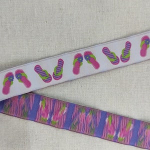 16mm White / Pink Jacquard ribbon (0,63 inches), Decorative  ribbon, Slipper trims, Handwoven ribbon, Costume strim, Embroidered strip
