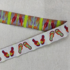 16mm White / Red Jacquard ribbon (0,63 inches), Decorative  ribbon, Slipper trims, Handwoven ribbon, Costume strim, Embroidered strip