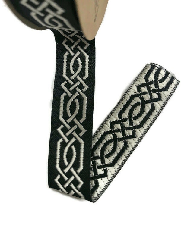 Celtic Rope Ribbon 35 Mm Celtic Knot 1.37 Inch Handwoven Ribbon Embroidered - Etsy