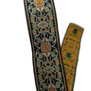 25mm Orange Medieval Jacquard Ribbon (0.98 inch), Woven Royal  Trim, Embroidery Ethnic Strim, Native Decorative Sewing Trim, Fabric Notion
