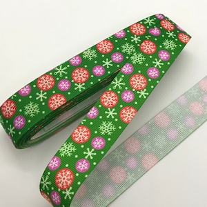 25mm Green / Red / Purple / Grosgrain Ribbon (0.98 inch), New year Strim, Decorative Sewing Trim, Fabric Notion, Christmas diy knit