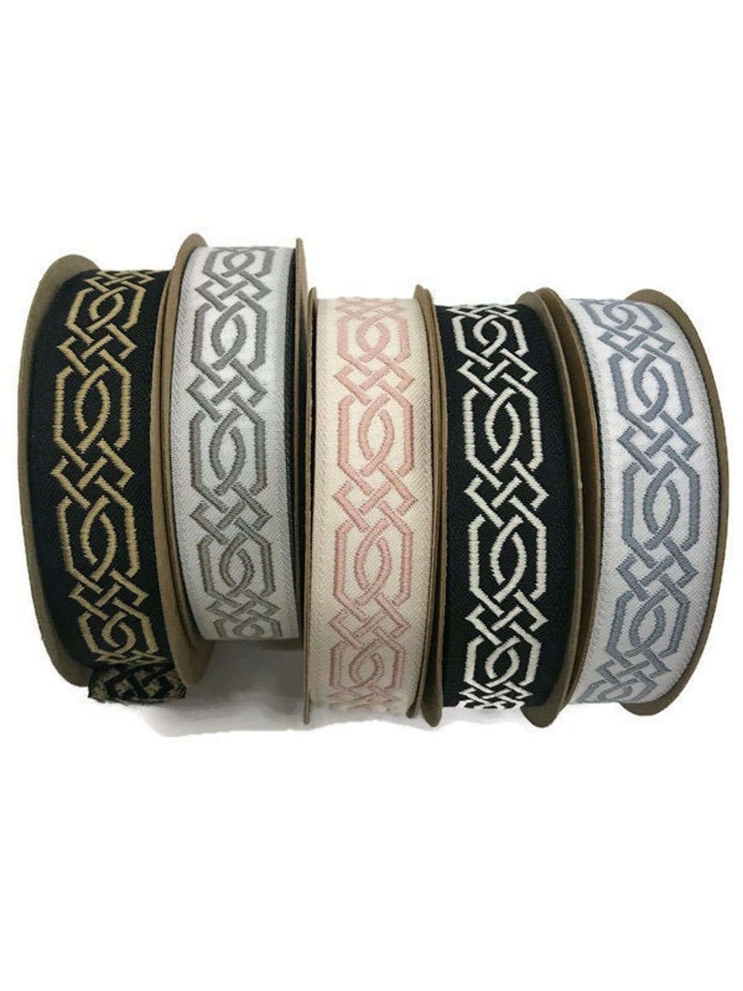 35 Mm Celtic Knot (1.37 Inch), Handwoven Ribbon, Embroidered Jacquard ...
