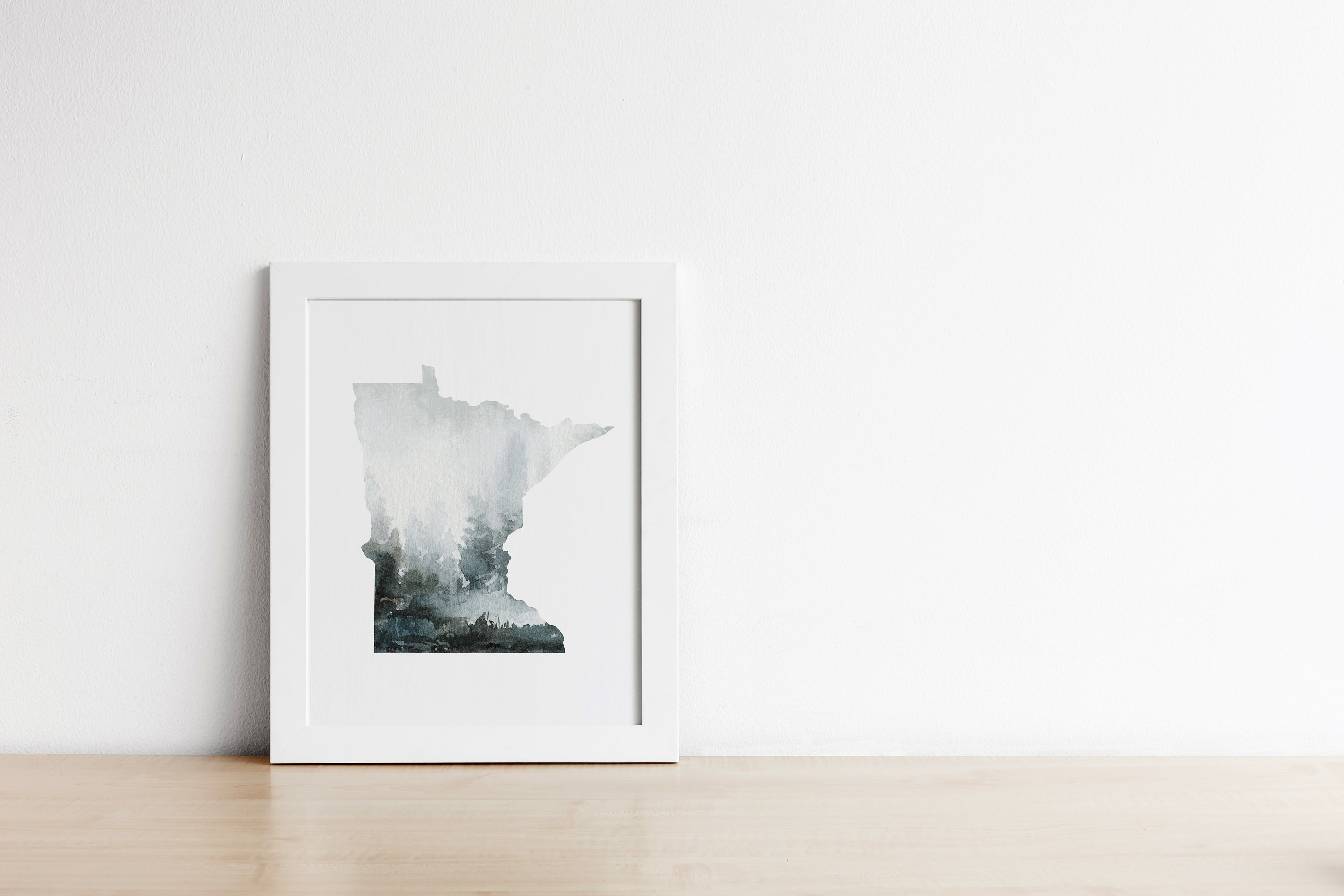 Minnesota Wall Art Watercolor State Print Wall Art for | Etsy