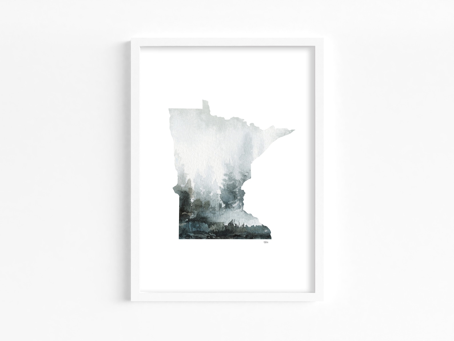 Minnesota Wall Art Watercolor State Print Wall Art for | Etsy