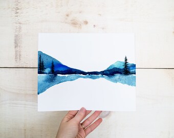 Abstract Watercolor Pine Tree Print: Nature Art (Digital Download)