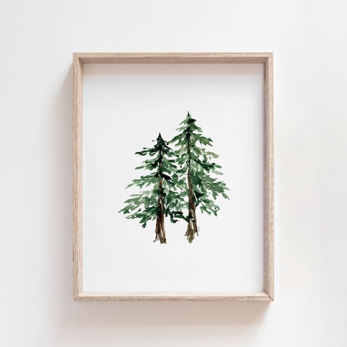 Pine Tree Metal Art Etsy