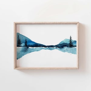 Pine Tree Wall Art, Abstract Watercolor Print, Nature Lover Gift, Evergreen Print, Pine Tree Painting, Abstract Nature Art, Outdoorsy Gift