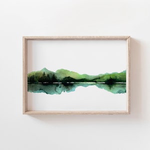 Pine Tree Print, Abstract Watercolor Print, Nature Lover Gift, Evergreen Print, Pine Tree Painting, Abstract Nature Art, Outdoorsy Gift