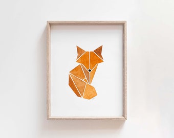 Fox Art Print Geometric Nursery Fox Nursery Art - Etsy Fox Art Print Geometric Nursery Fox Nursery Art - Etsy