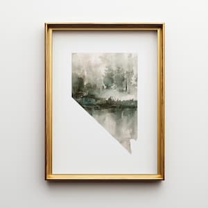 Watercolor Nevada State Art Print: Nevada Wall Decor (Digital Download)