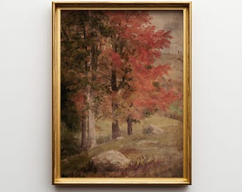 Fall Art Print: Textured Cotton Autumn Wall Decor