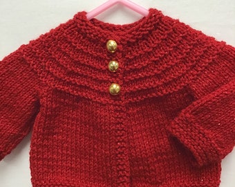 Hand Knit Baby Sweater