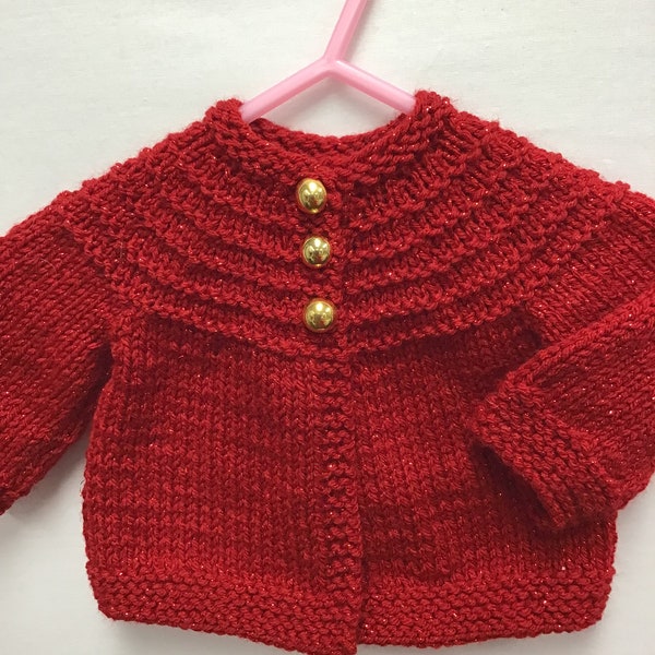 Hand Knit Baby Sweater