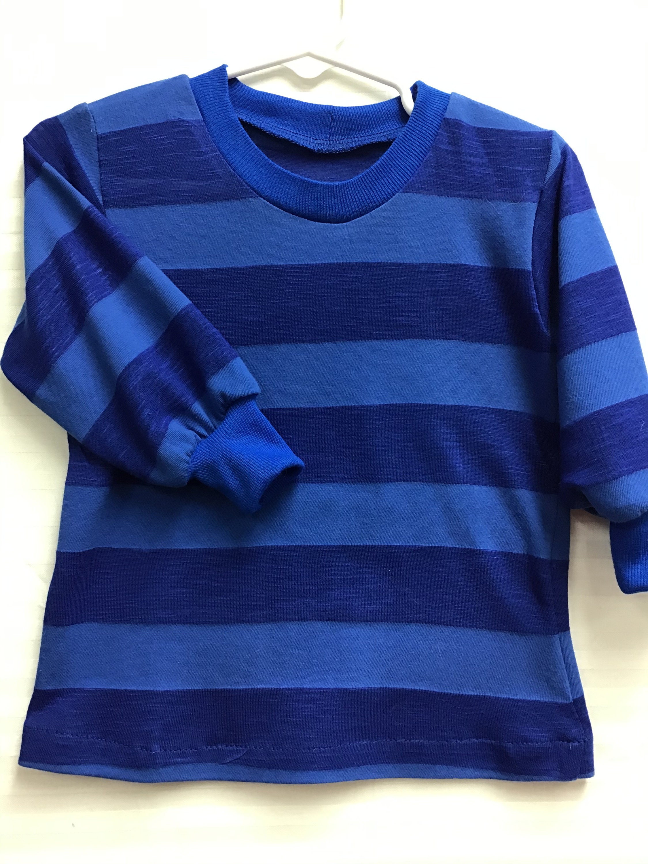 Two Toned Blue Striped Baby T Shirt | Etsy