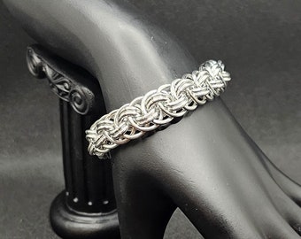 Silver weave bracelet - vipera basket