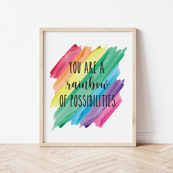 You Are a Rainbow of Possibilities Bulletin Board Etsy