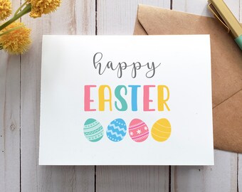 Happy Easter Card, Printable Card, Digital Card, Greeting Card, Easter Gift, Easter Greeting, Holiday Card, Easter Eggs, Easter Bunny