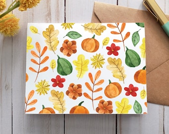 Carte de correspondance automne, carte imprimable, carte numérique, carte de voeux, carte de correspondance automne, carte de Thanksgiving, carte de remerciement, carte de saison, vacances