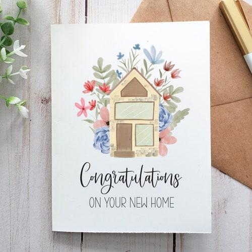 Congratulations on Your New Home Printable Card Printable - Etsy