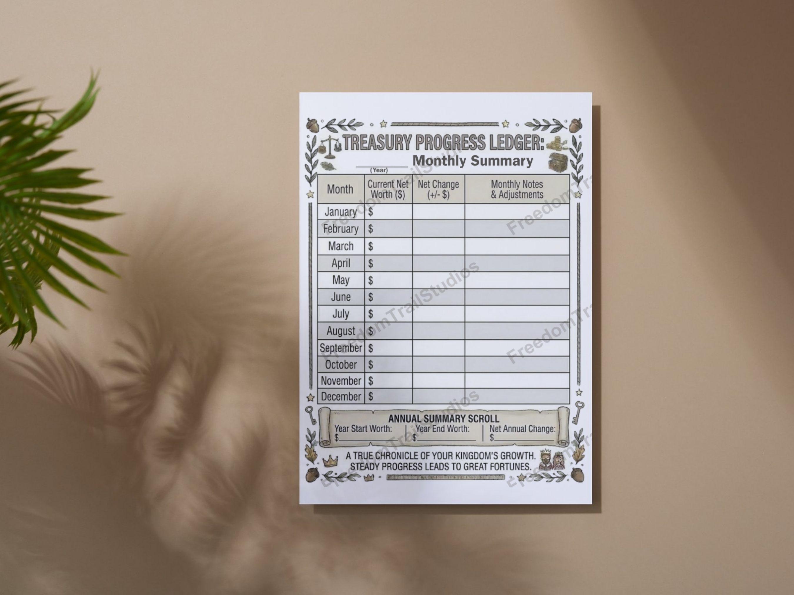 Monthly Budget Tracker Printable, Finance Progress Log, Budget Summary ...