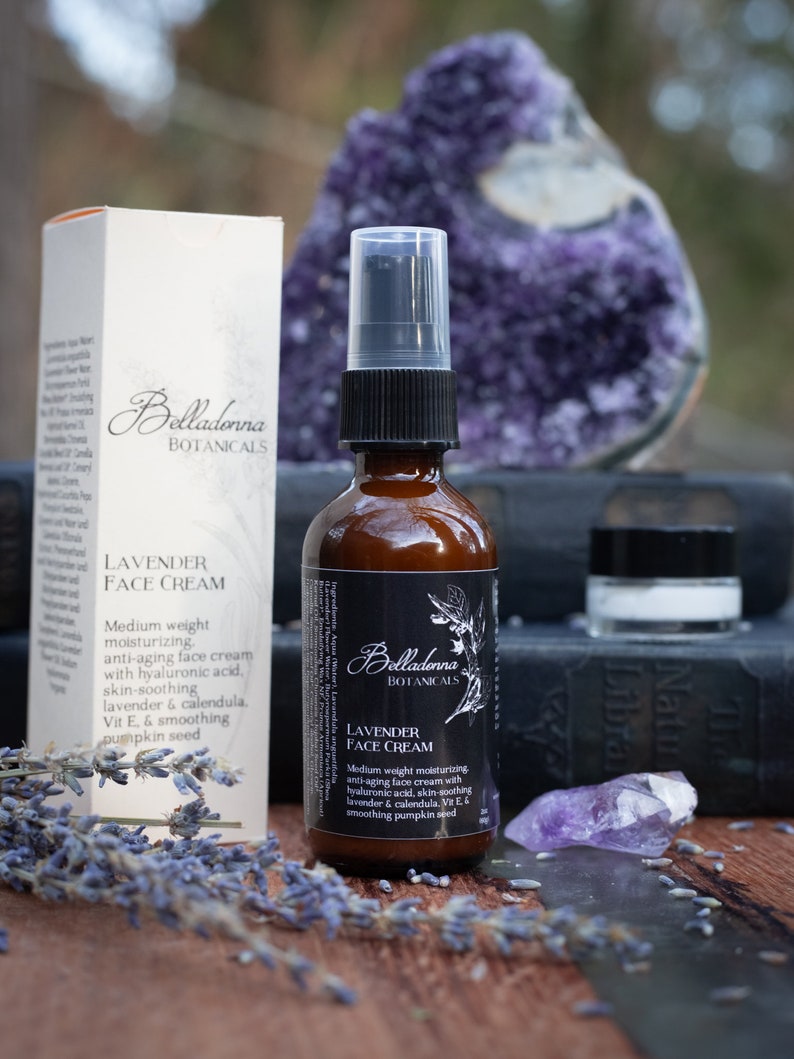 Lavender Face Cream Medium Weight with Hyaluronic Acid Etsy