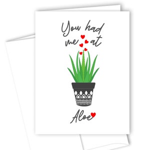 Du hattest mich bei Aloe - Plant Card - Blank Inside or Custom Message