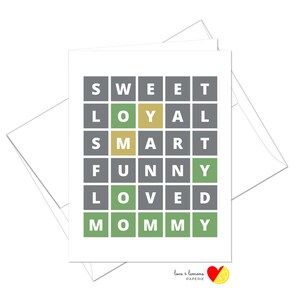 Juego de palabras Mother's Day Edition - Inside Message Personalizable