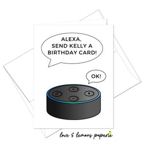 Alexa Wyślij kartkę urodzinową lub na dowolną okazję! - Niestandardowa nazwa i niestandardowa okazja - Możliwość dostosowania wiadomości wewnątrz