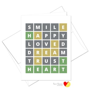 Juego de palabras - Edición Amor y Amistad - Día de San Valentín/Aniversario - Mensaje interior personalizable
