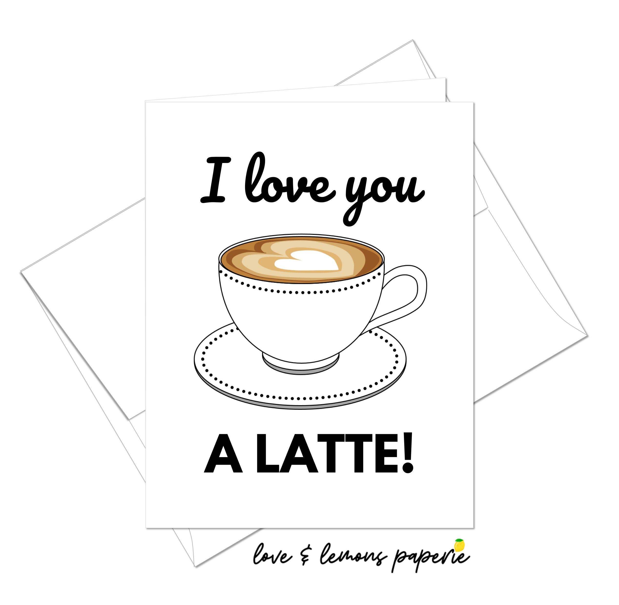 I Love You A Latte I Like You A Latte Coffee/Latte Art | Etsy