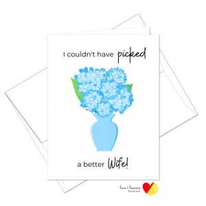 Hortensia - Cumpleaños de la esposa del aniversario - Mensaje interior personalizable