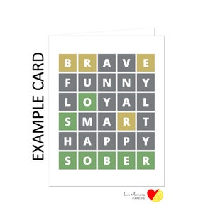Word Game - Custom Edition - Front Cover & Inside Message Customizable ...