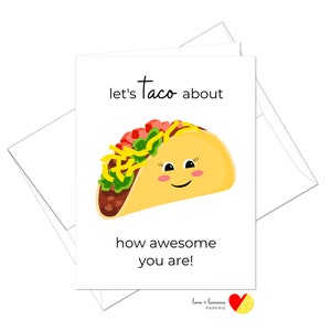 Vamos a taco sobre lo increíble que eres - Día de la Madre / Día del Padre - Mensaje interior personalizable