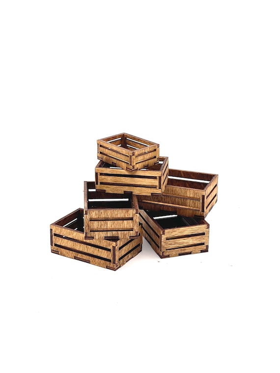 Miniature wooden deals boxes