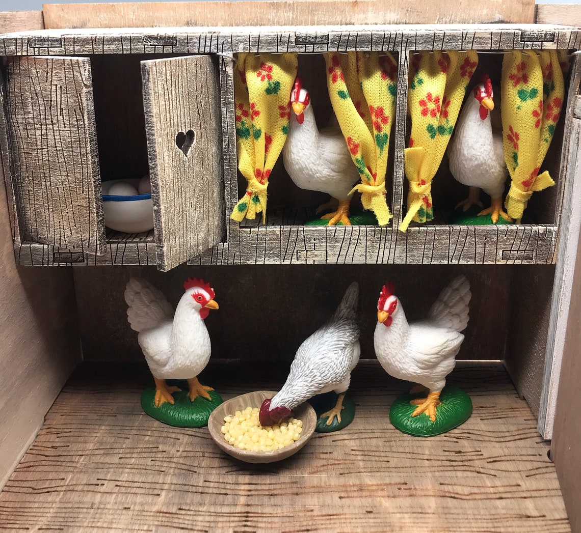 Plywood chicken coop toy farm barn pretend play for kids Etsy