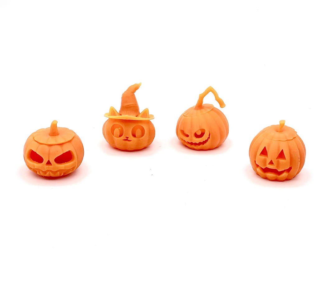 Miniature Resin Halloween Pumpkin Lantern, Jack O Lantern Dollhouse ...
